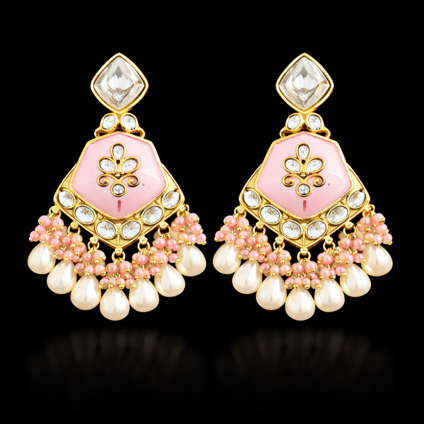 Indo Western Classic Earring With Mehndi Plating || 112292