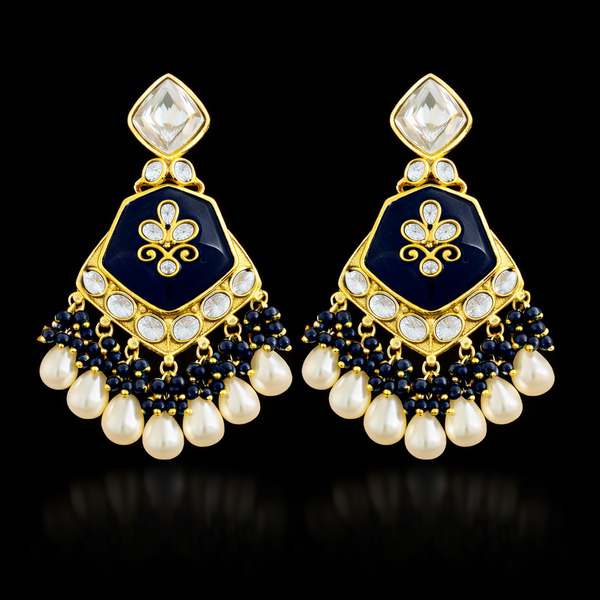 Indo Western Classic Earring With Mehndi Plating || 112292
