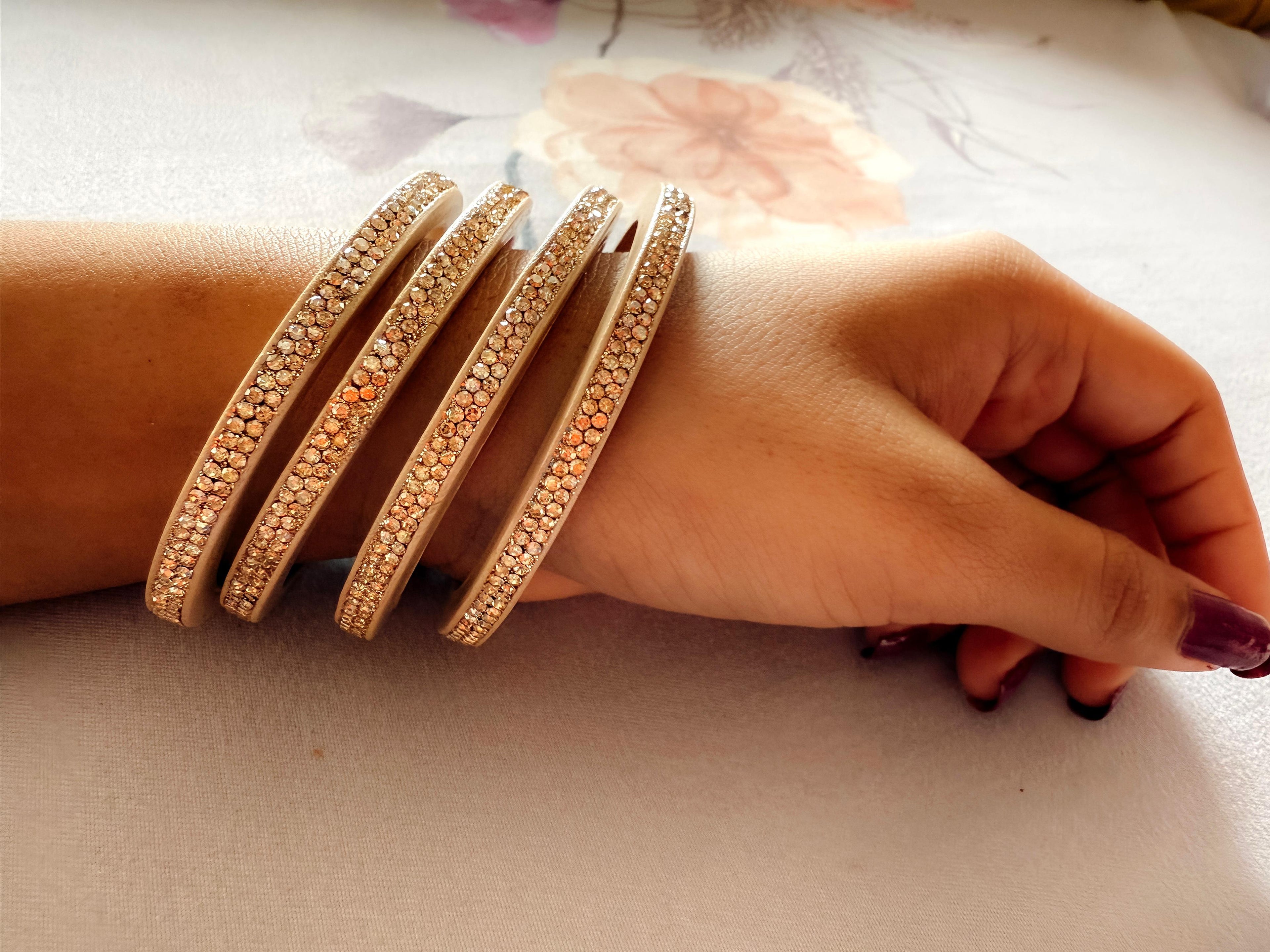 Handcrafted Laah Stone Bangles – Heritage Elegance