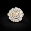 American Diamond Adjustable Ring With 2 Tone Plating || 441900
