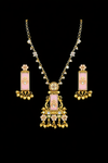 Antique Classic Pendant Set With Matte Gold Plating || 228054