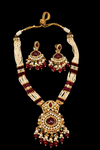 Antique Bandhai Pendant Set With Mehndi Plating || 230721