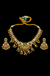Antique Classic Necklace With Matte Gold Plating || 228065